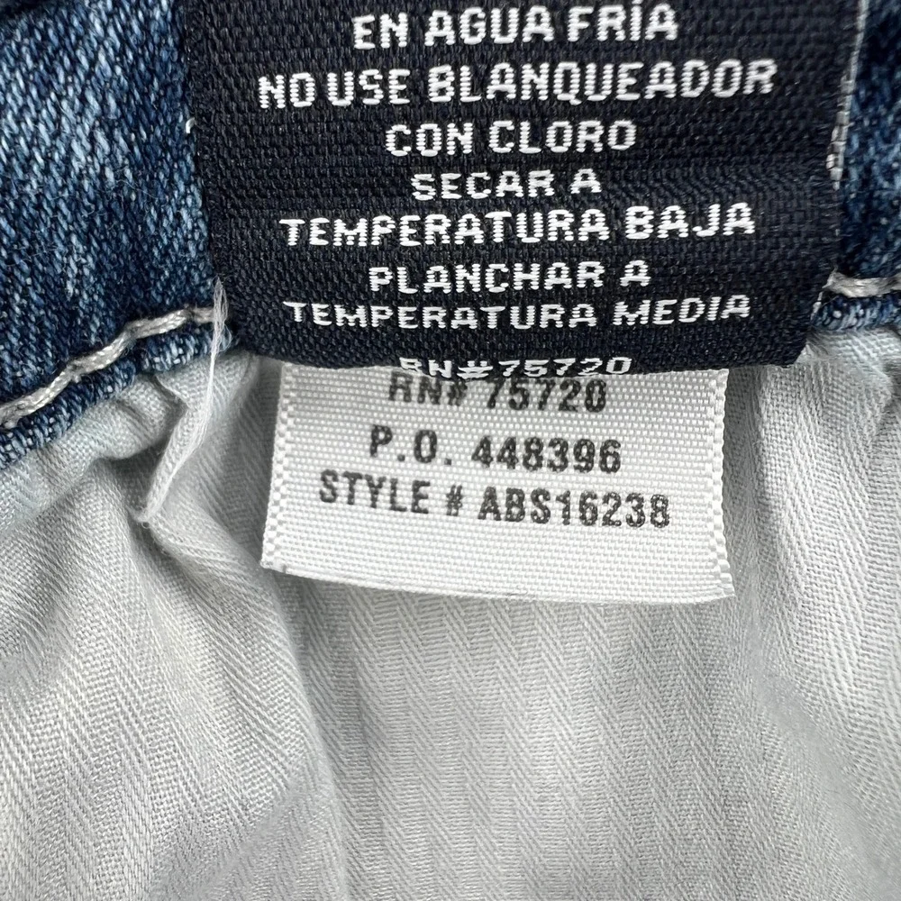 BKE Jake Straight Mens Jeans 33x30 (fit 32x29) Blue Medium Wash Distressed Y2K